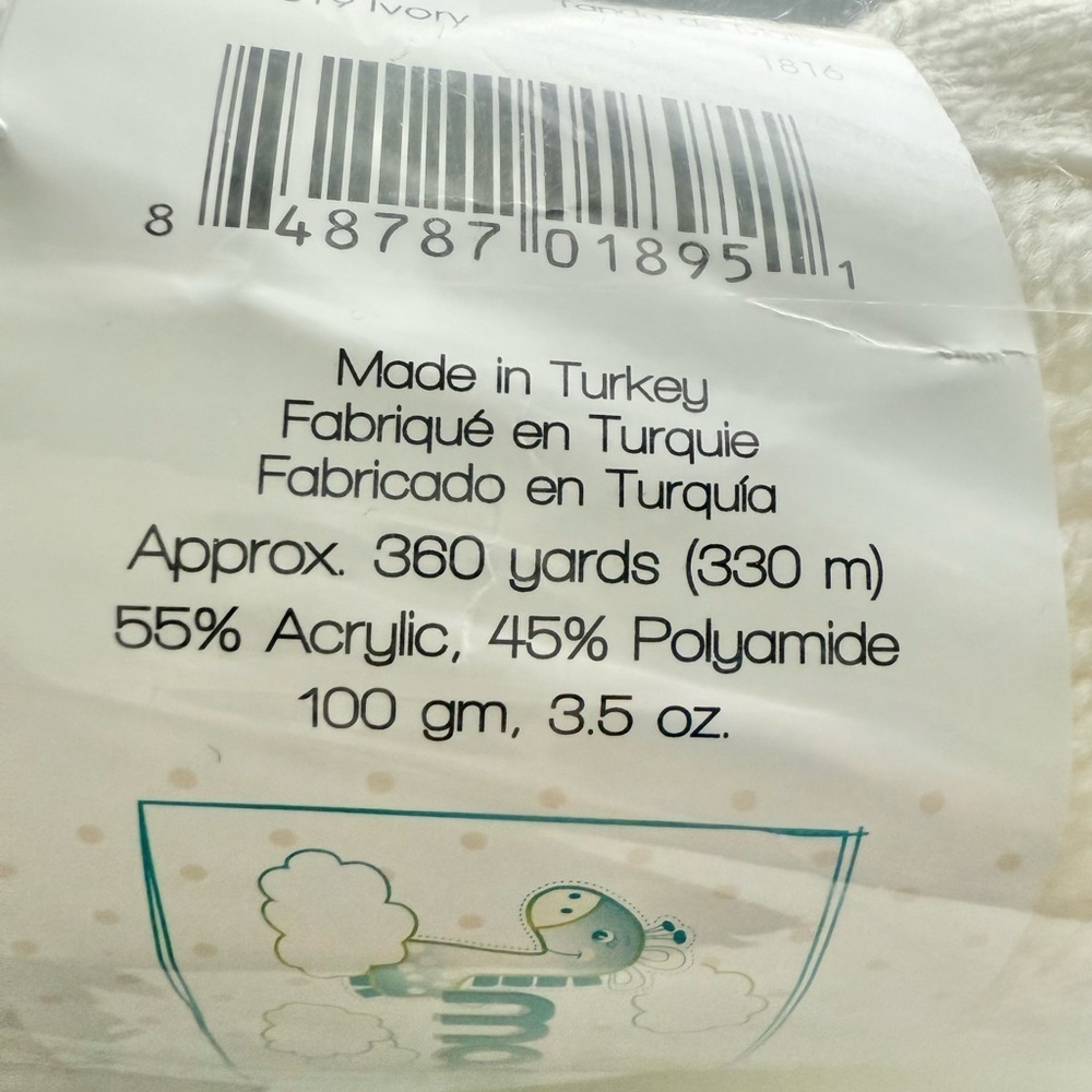 Mary Maxim Baby White Yarn Pack - Pk of 10 - Picture 4 of 5